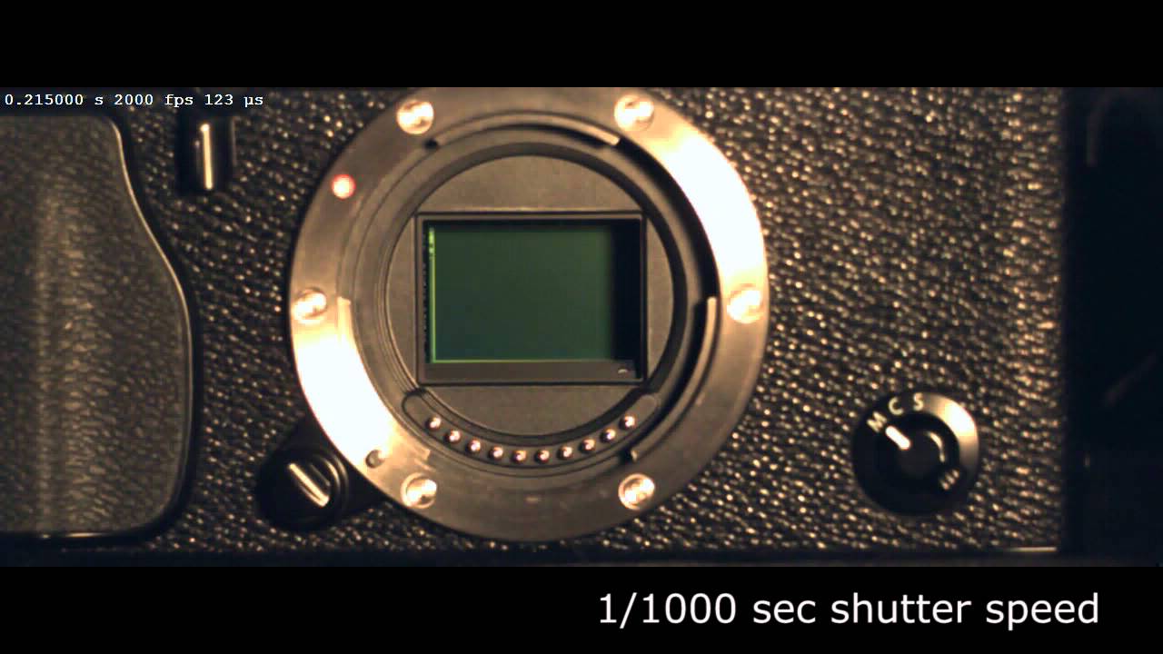 Slow motion camera shutter - Fujifilm X-PRO1 (2,000 fps)