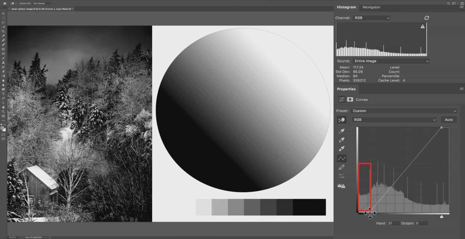 Changing Tones in the Histogram - CreativeRAW