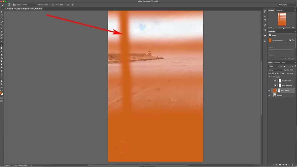Adding white to a layer mask in Photoshop