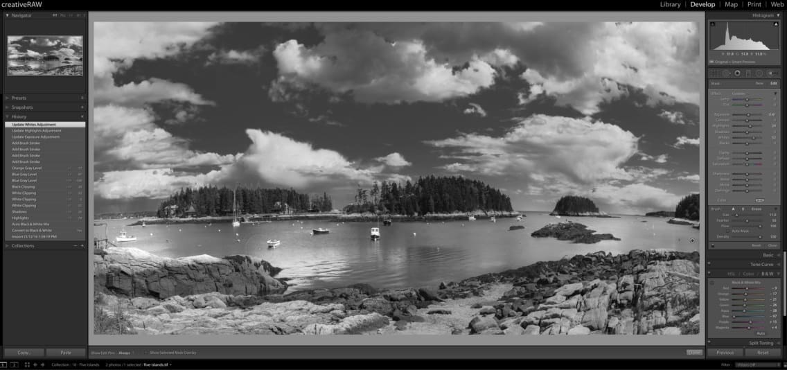 Five Steps to Dramatic Black & White Landscapes in Lightroom