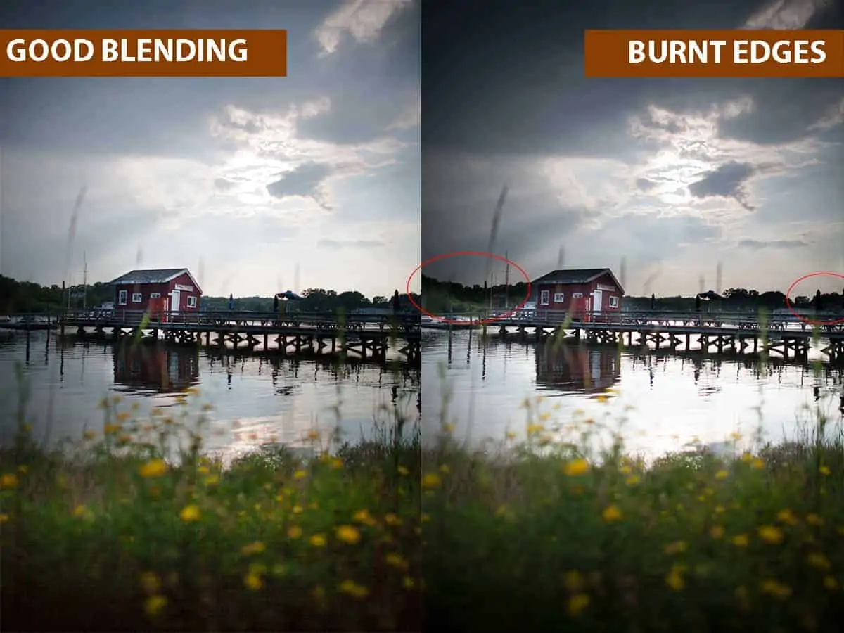 Good Blending vs Burnt Edges