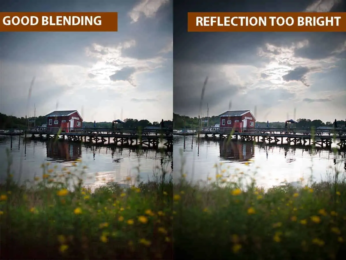 Good Blending vs Reflection Too Bright