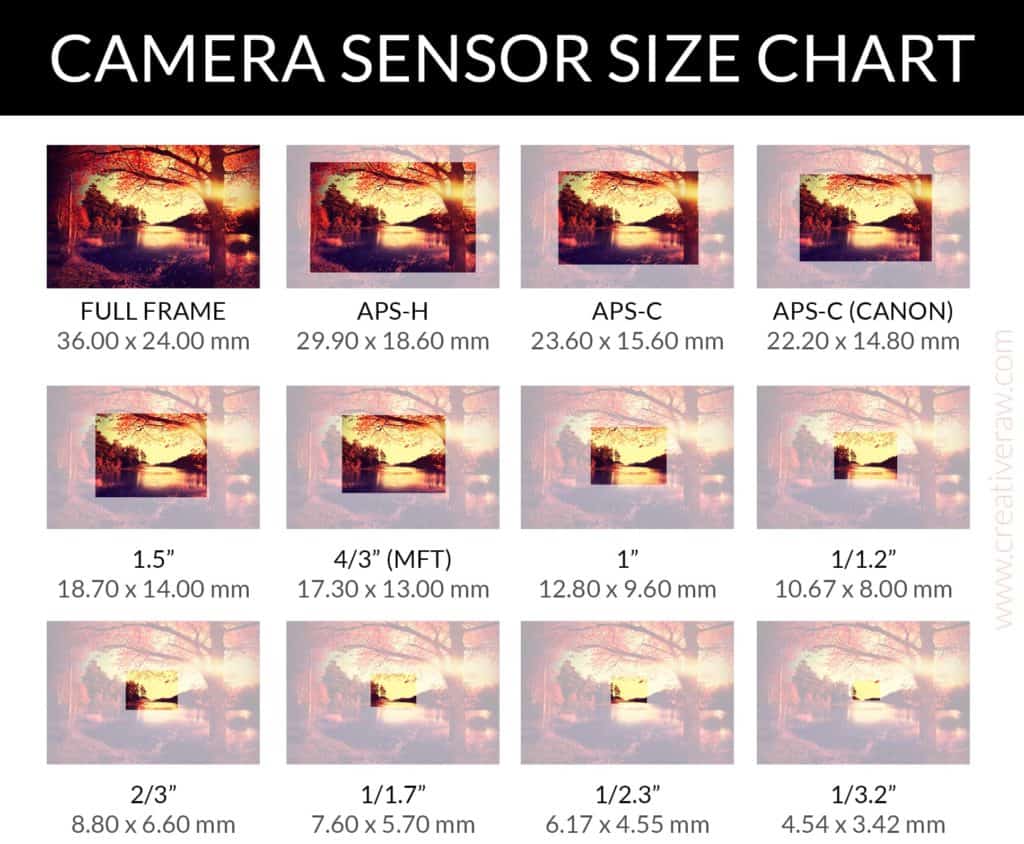 full frame sensor size versus four thirds