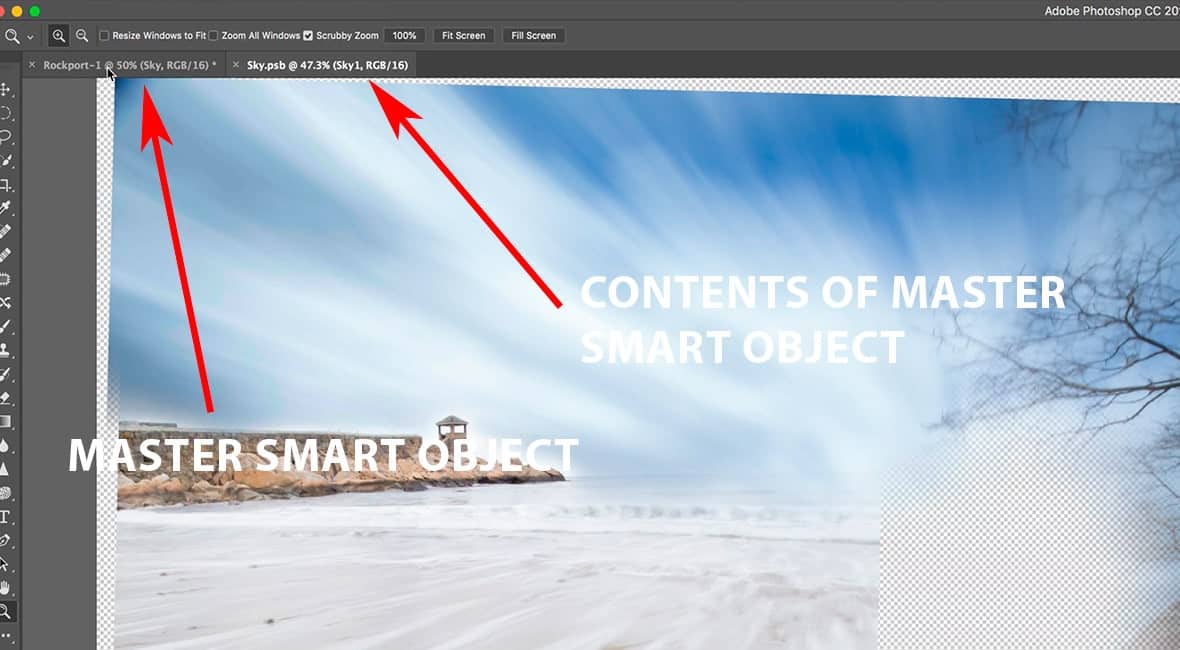 Content of a smart object in Photoshop