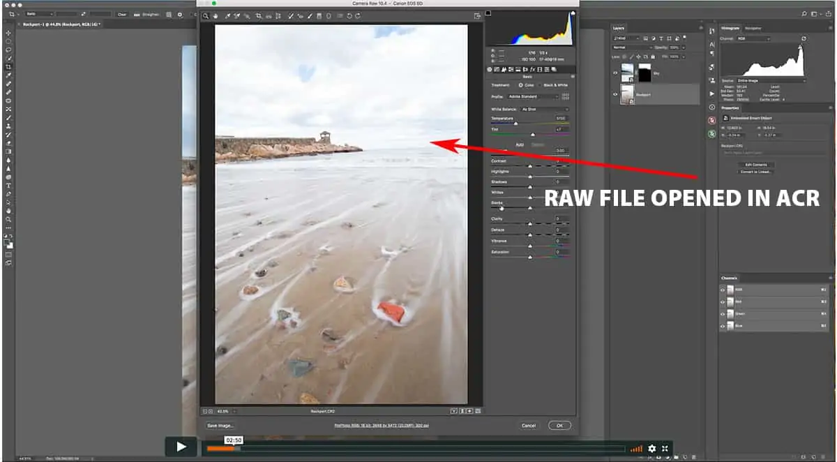 Opening a raw file in ACR from a smart object in Photoshop